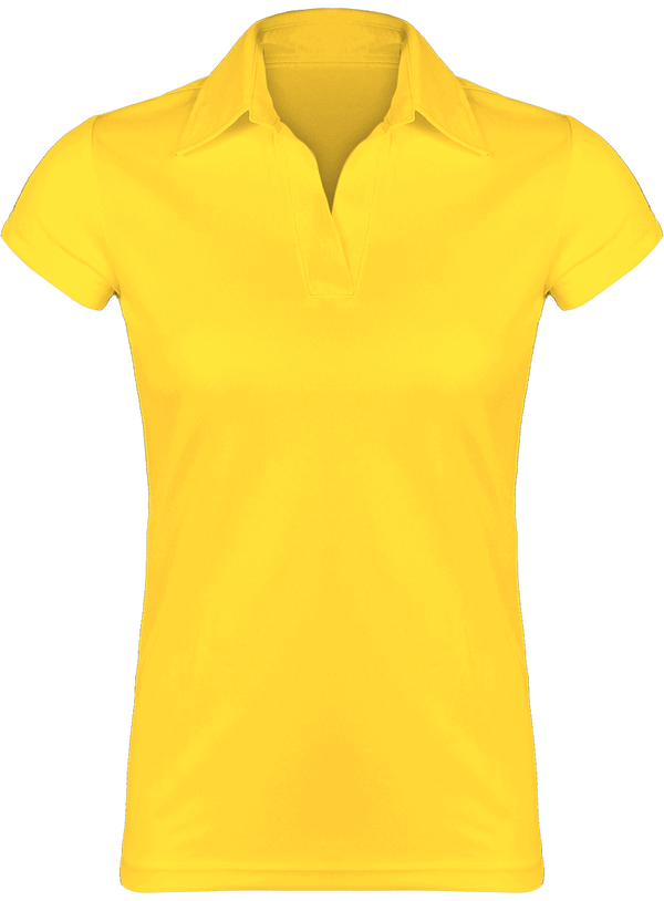 Breathable Women's Sports Polo True Yellow