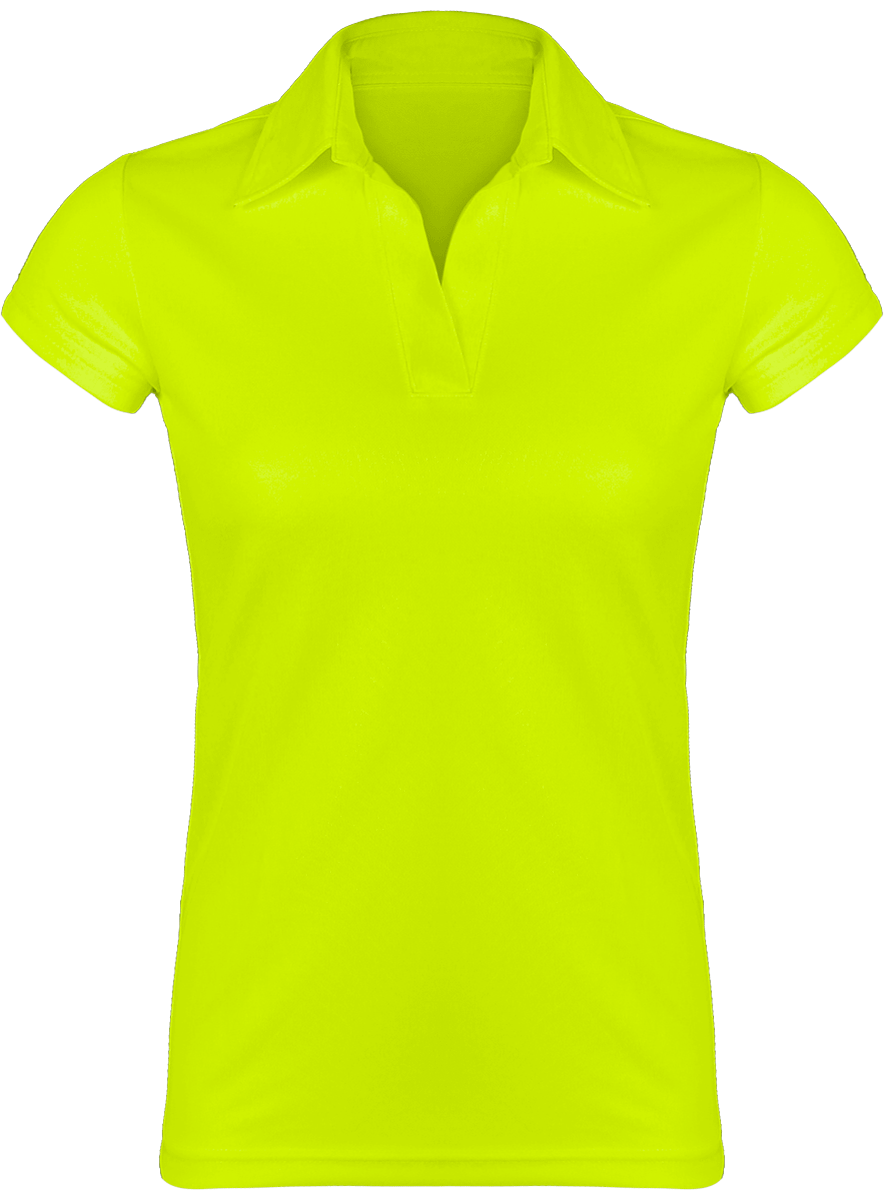 Breathable Women's Sports Polo Lime