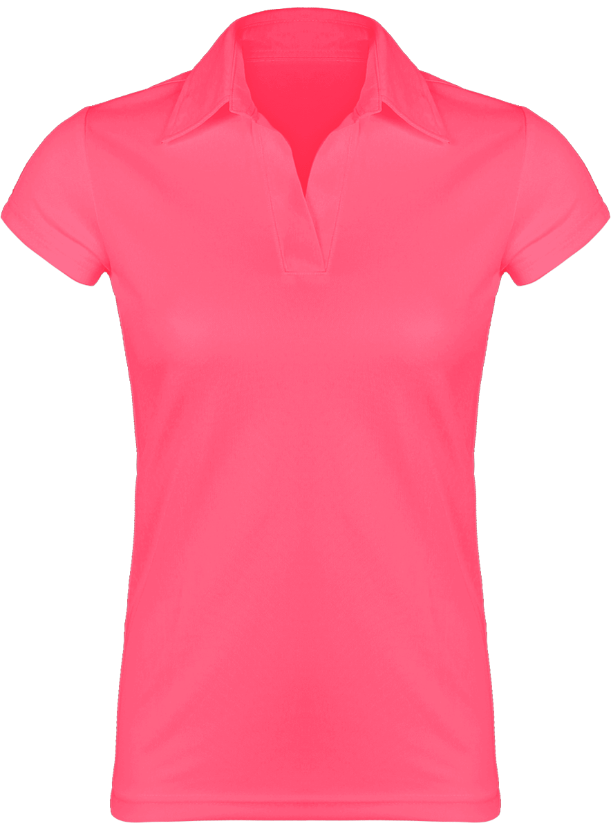 Breathable Women's Sports Polo Fuchsia