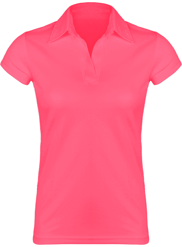 Breathable Women's Sports Polo Fuchsia