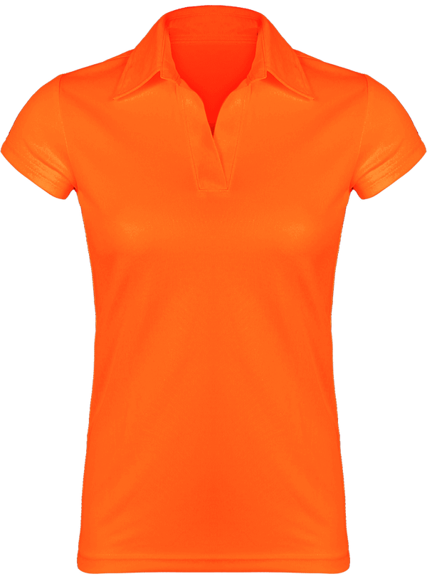 Breathable Women's Sports Polo Orange