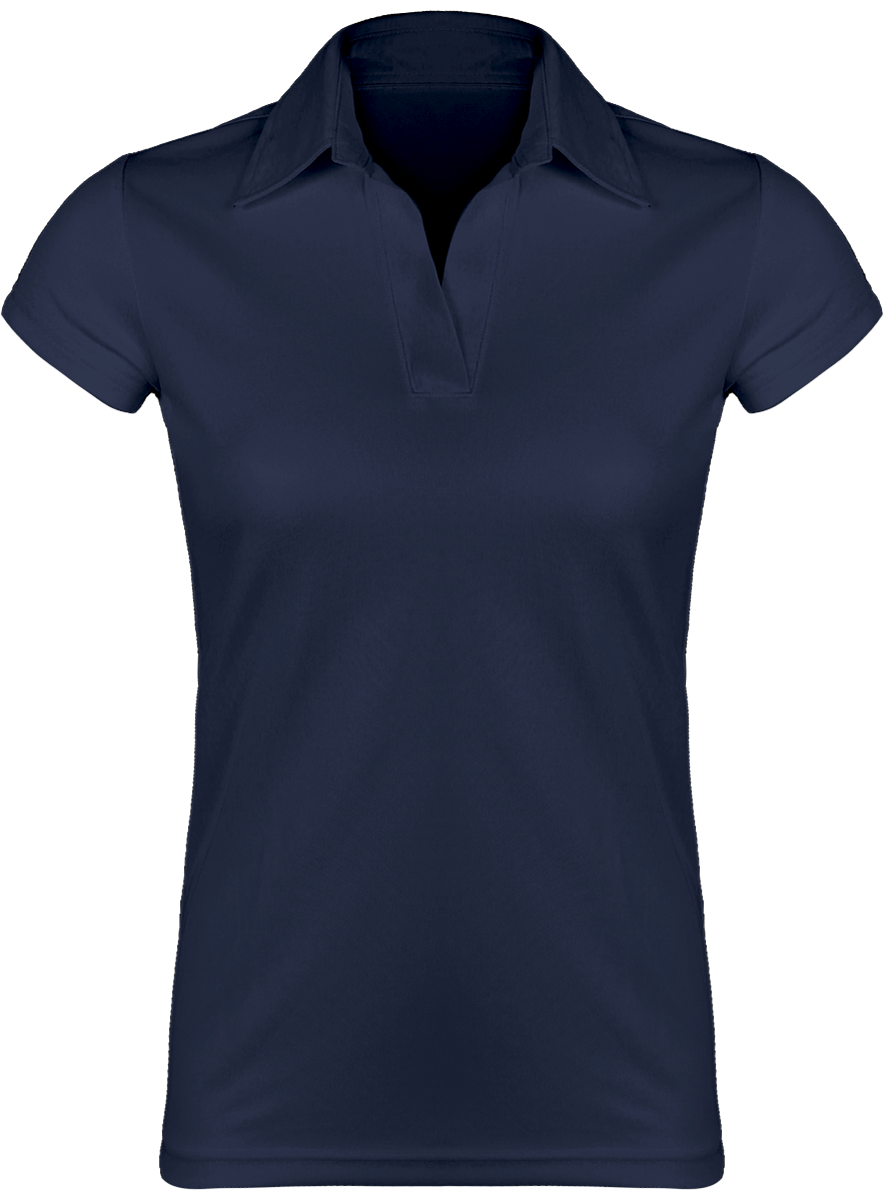 Breathable Women's Sports Polo Navy