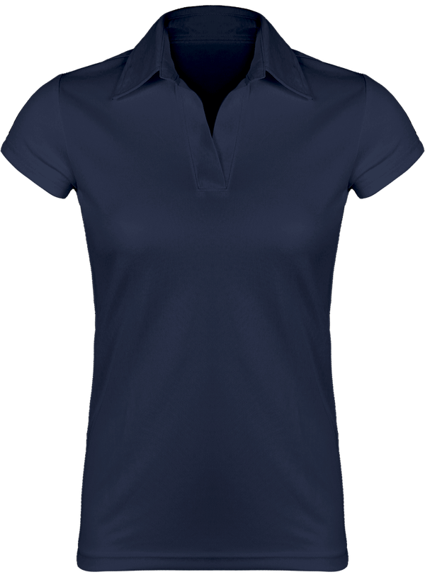 Breathable Women's Sports Polo Navy