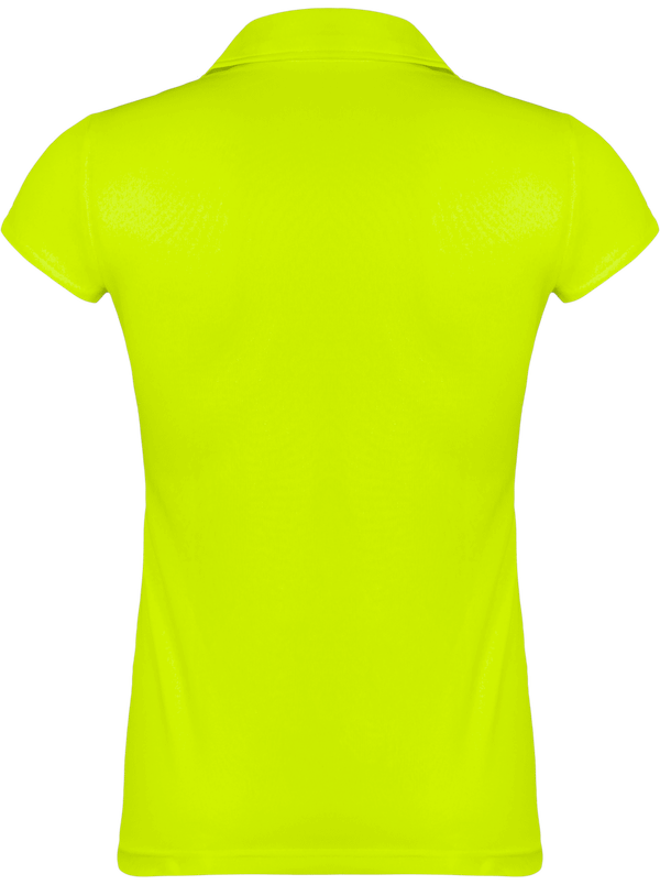 Polo respirant femme dos Lime