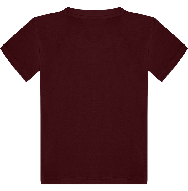 T shirt enfant dos Burgundy