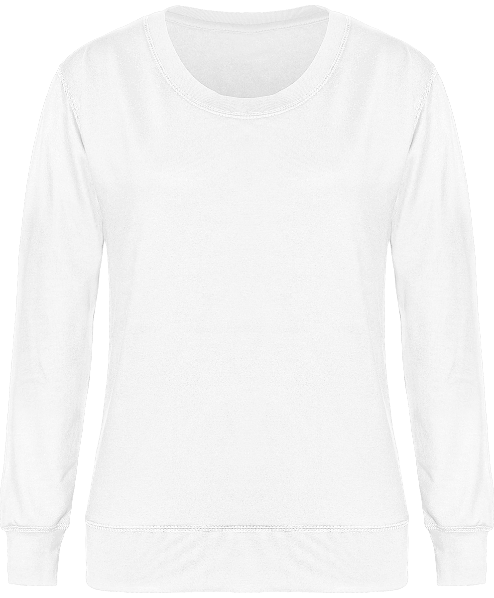 Round Neck Women Sweatshirt To Personalise Arctic White