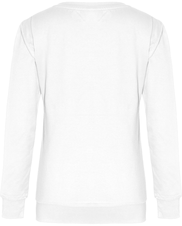 Sweat col rond femme dos Arctic White