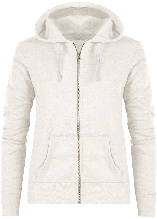 Sweat zippe a capuche femme stella travels face Cream Heather Grey