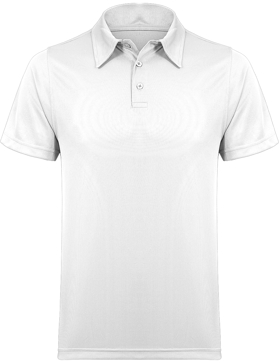 POLO SPORT HOMME PERFORMER MEN - Blanc imprimé et personnalisé