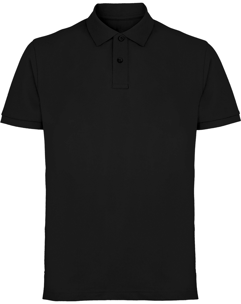Customizable Men's Piqué Knit Polo Black