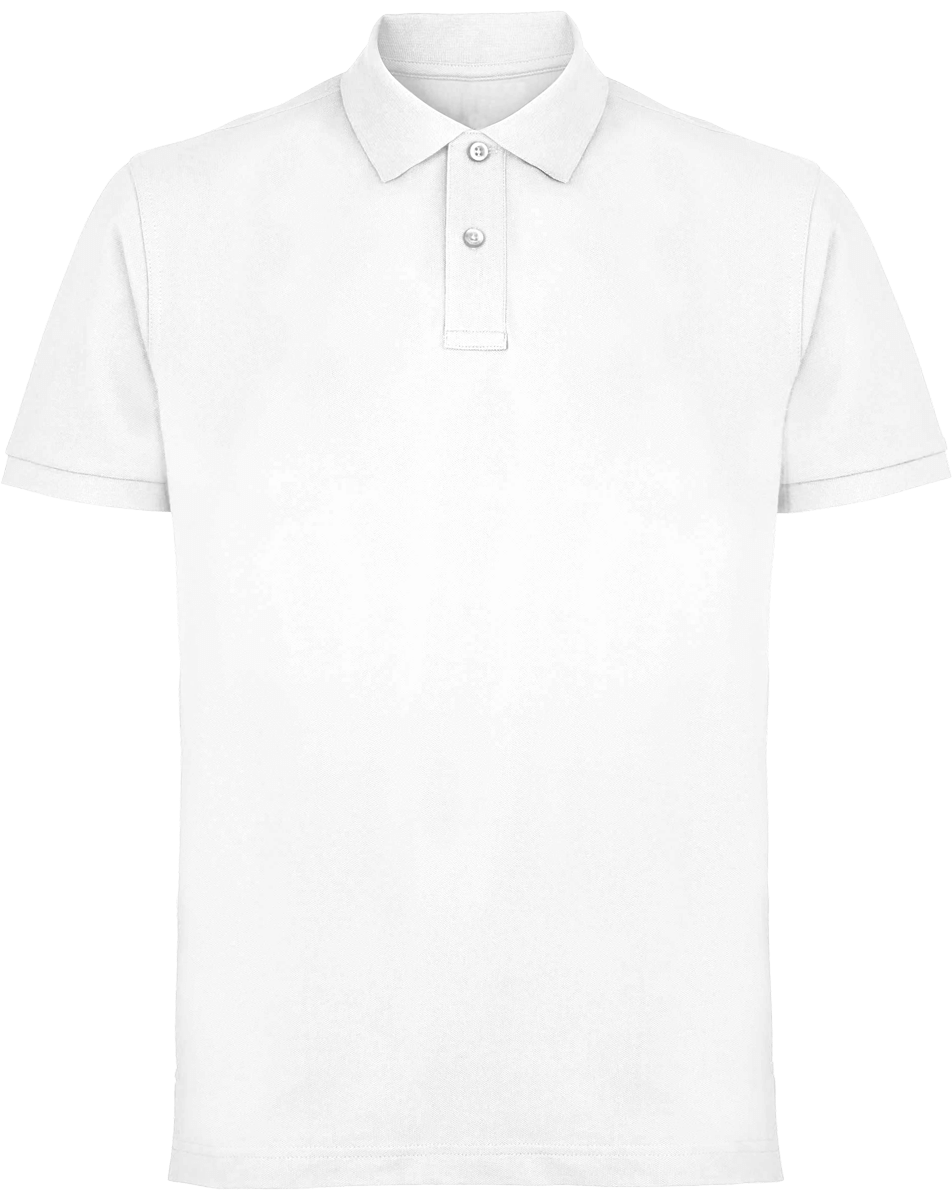 Customizable Men's Piqué Knit Polo White