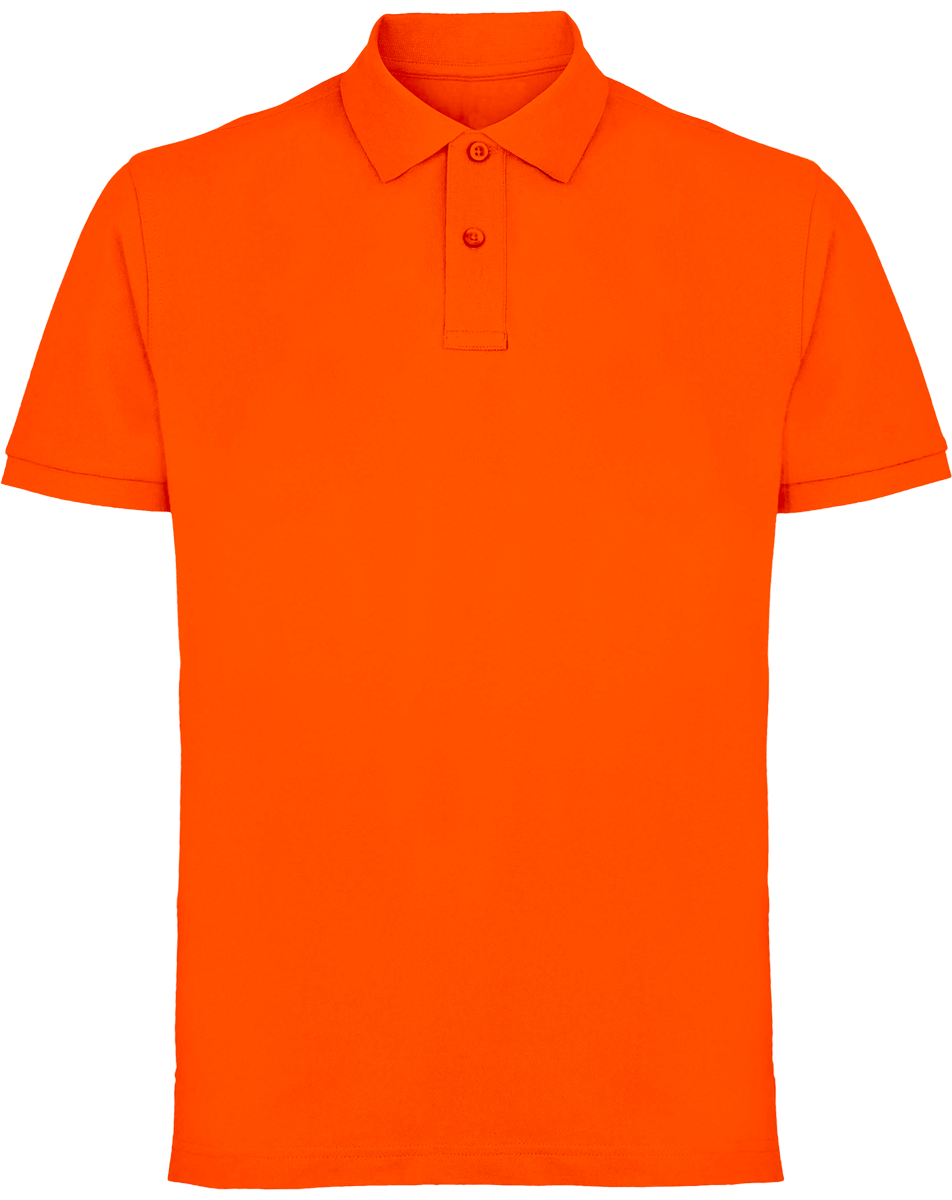 Customizable Men's Piqué Knit Polo Orange