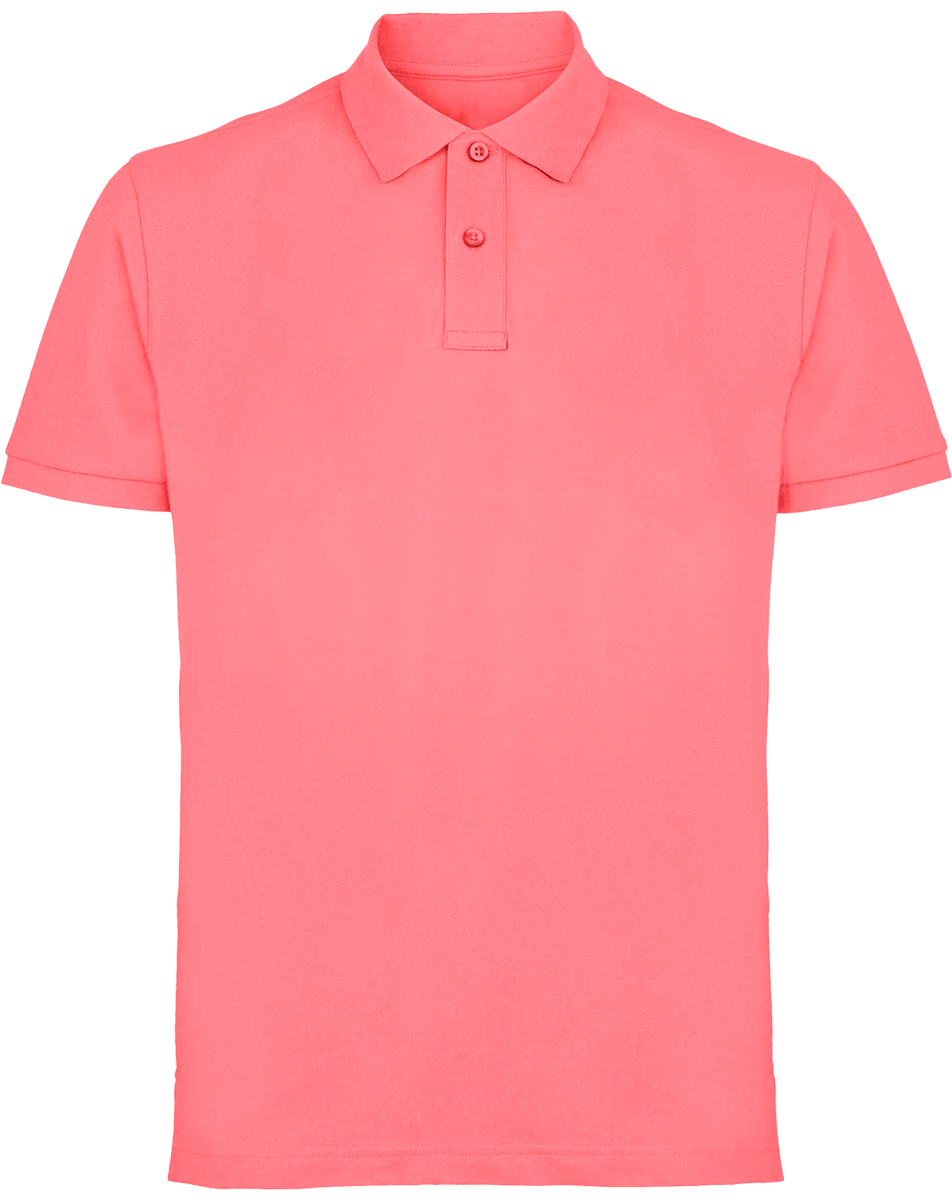 Men's Classic Piqué Polo Asquith & Fox To Personalise Pink Carnation
