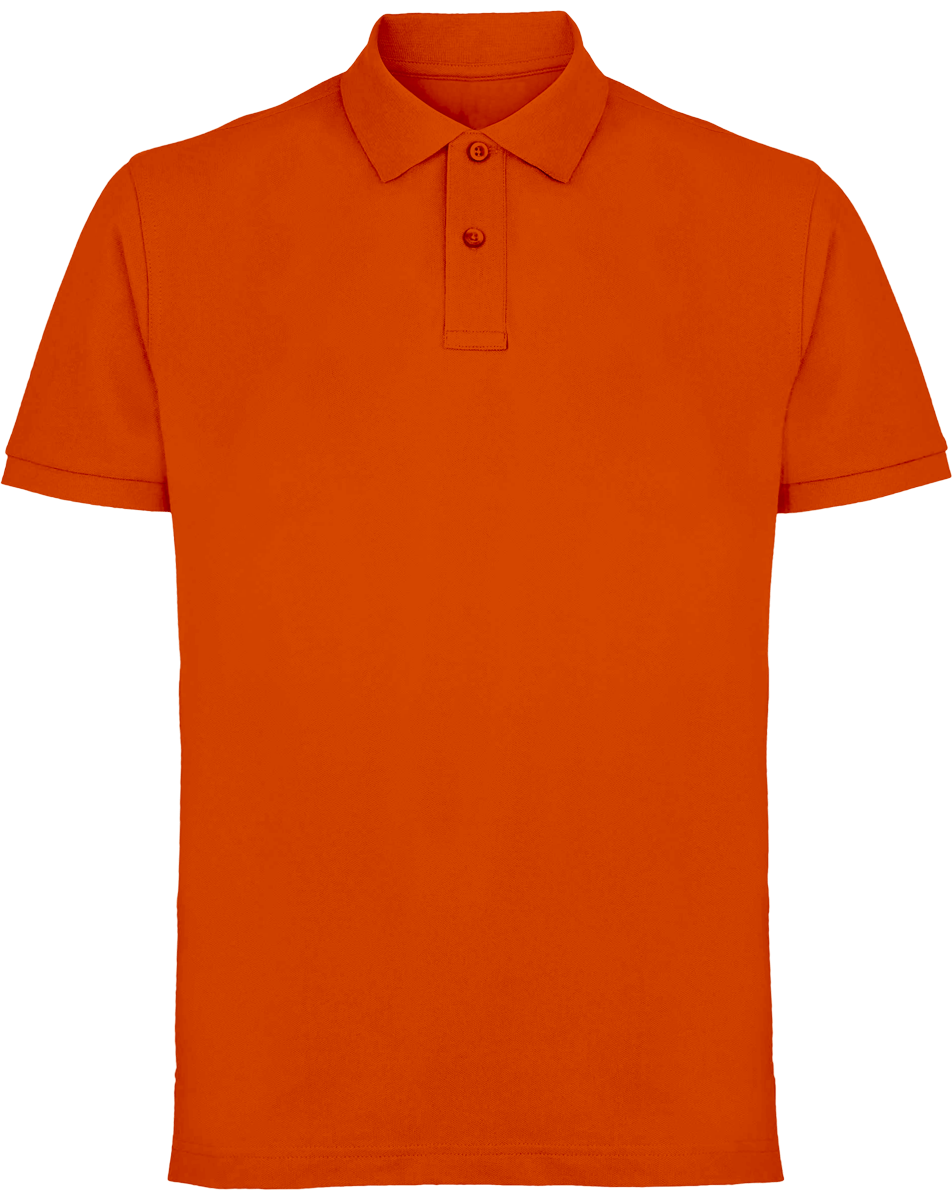 Customizable Men's Piqué Knit Polo Burnt Orange