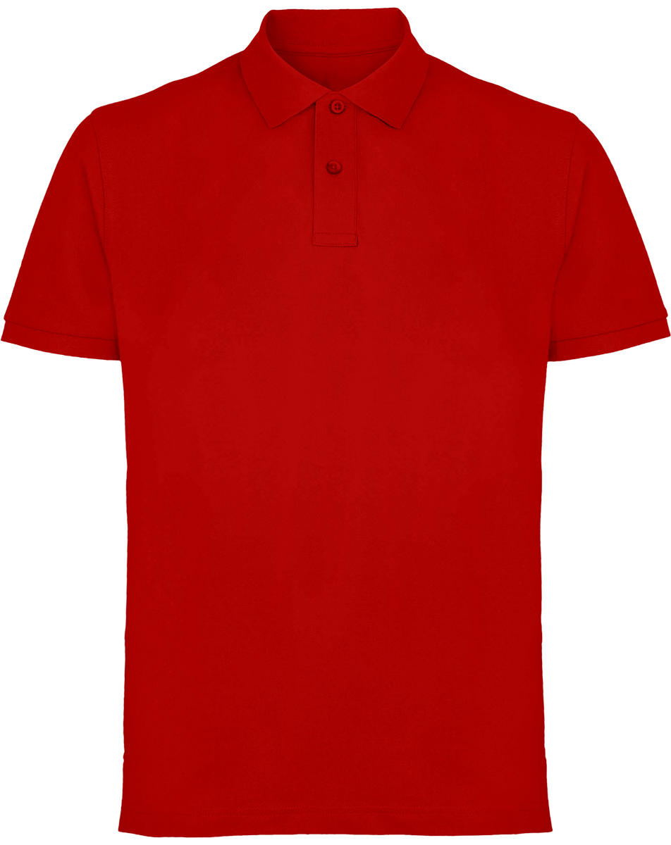 Customizable Men's Piqué Knit Polo Cherry Red