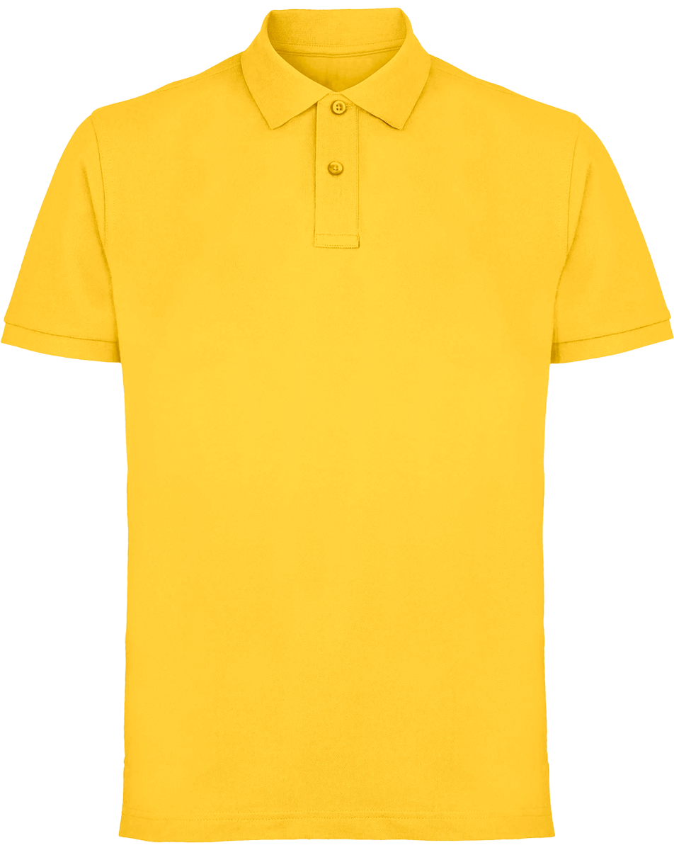 Customizable Men's Piqué Knit Polo Lemon Zest