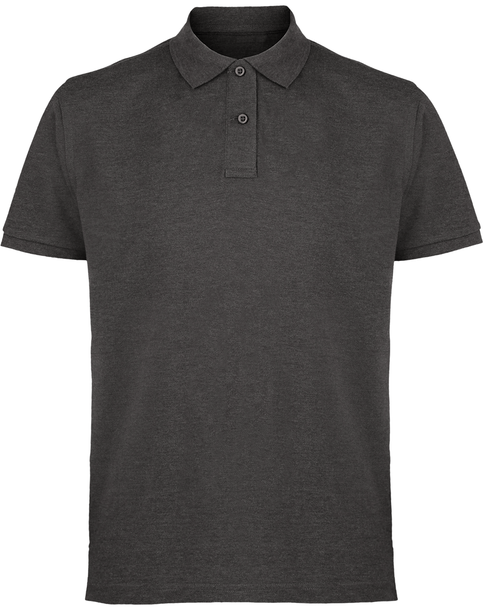 Men's Classic Piqué Polo Asquith & Fox To Personalise Charcoal