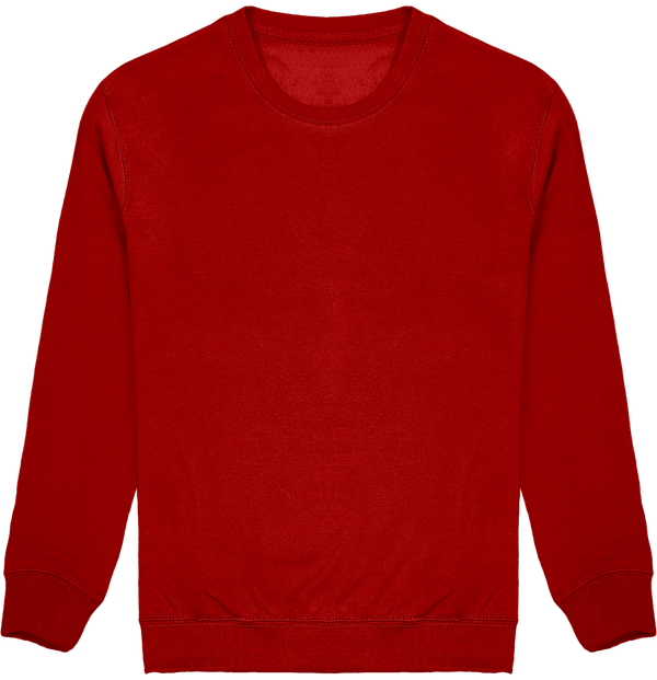 Round Neck Sweatshirt For Kids Red