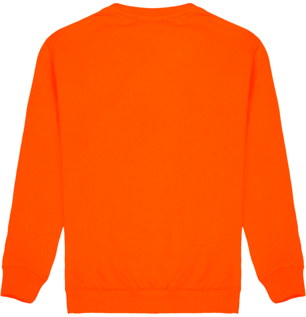 Sweat enfant col rond dos Orange