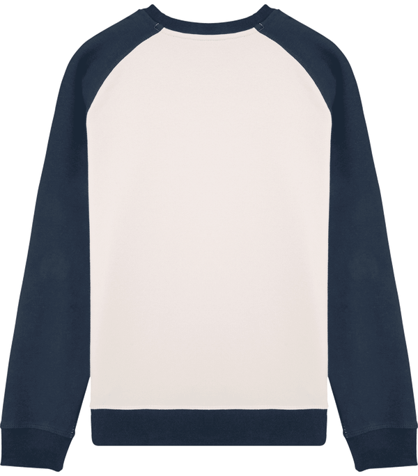 Sweat col rond contraste unisexe stanley stella recover dos Vintage White / Navy