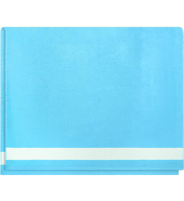 Drap de plage 100 x 160 dos Turquoise / White