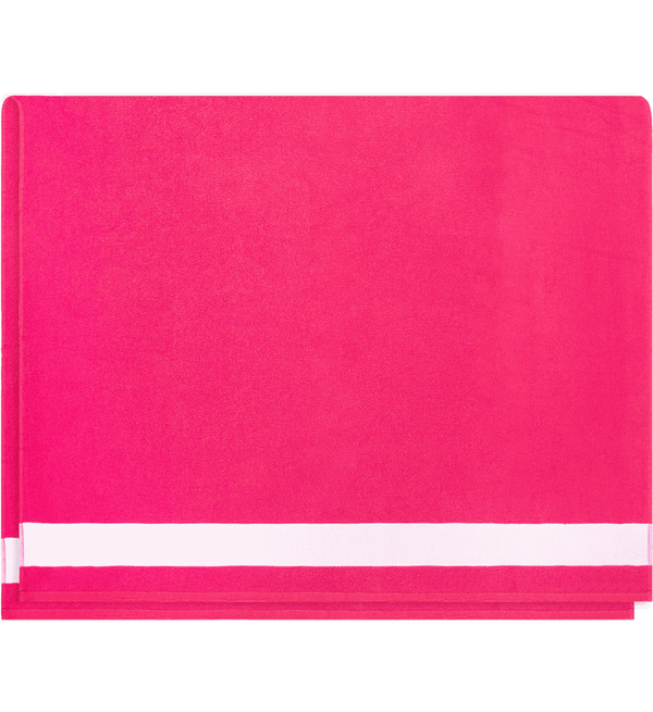 Drap de plage 100 x 160 dos Fuchsia / White