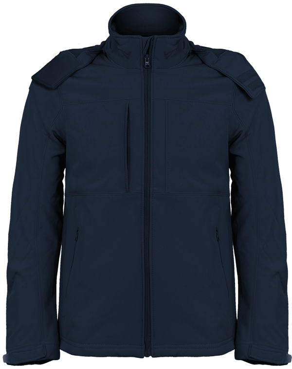 Hooded Softshell Jacket Men Navy