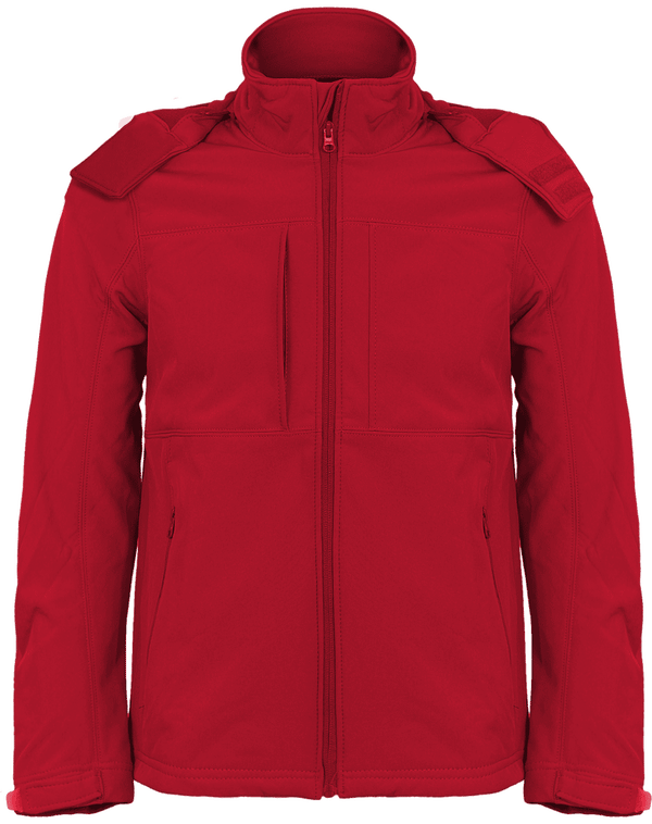 Hooded Softshell Jacket Men Red