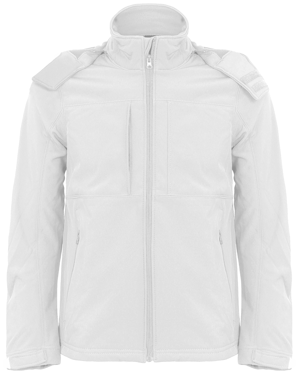 Men's Softshell Jacket With Hood White