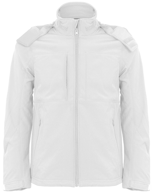 Hooded Softshell Jacket Men White