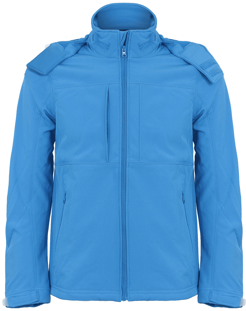 Men's Softshell Jacket With Hood Azur Blue