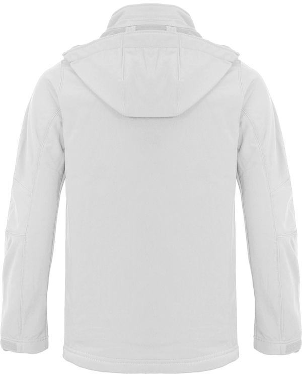 Veste softshell a capuche homme dos White