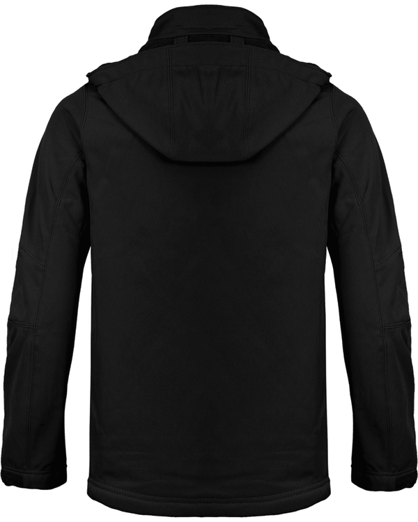 Veste softshell a capuche homme dos Black