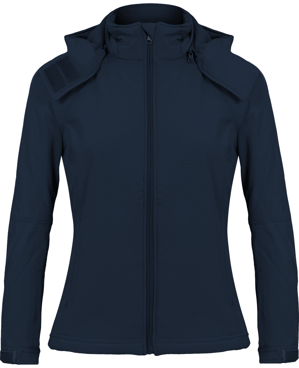 Veste Softshell Femme À Capuche Navy