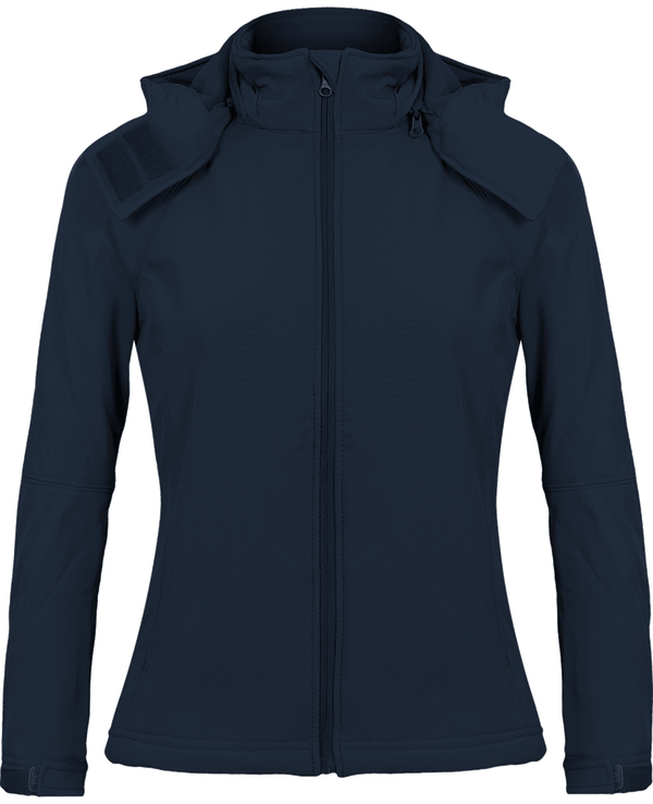 Veste Softshell Femme À Capuche Navy