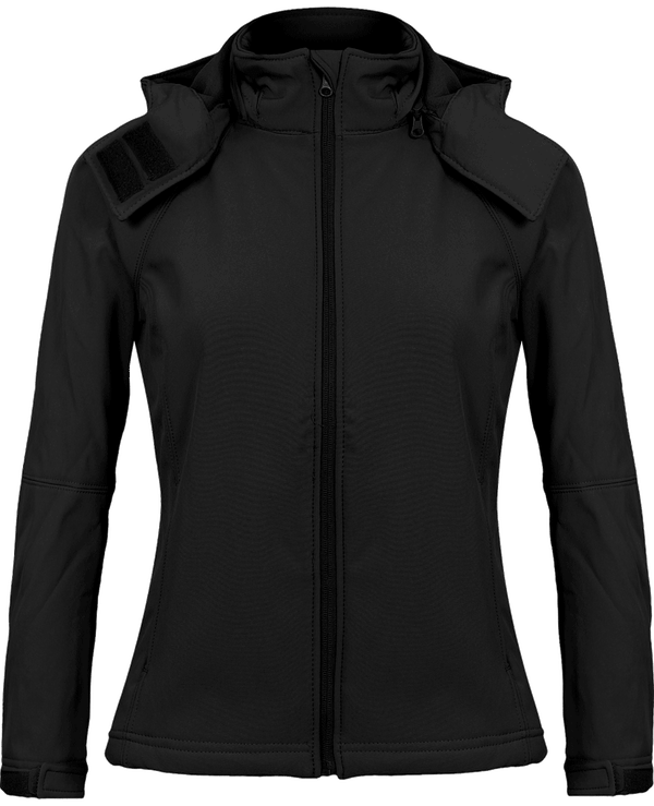 Softshell-Jacke Für Damen Mit Kapuze Black