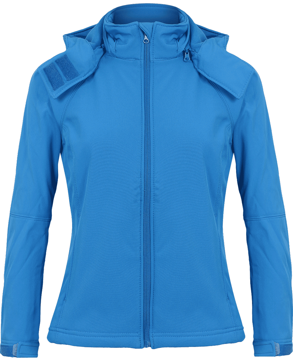 Women's Hooded Softshell Jacket Azur Blue