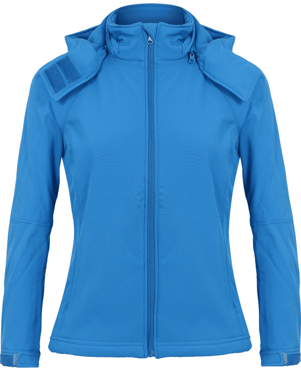 Veste Softshell Femme À Capuche Azur Blue