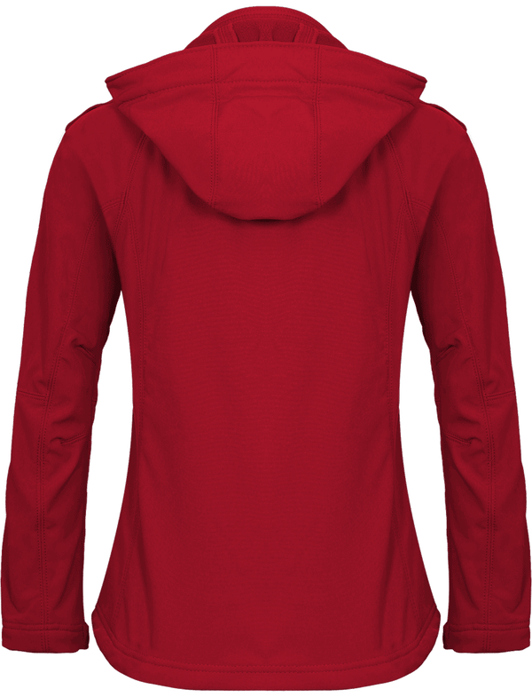 Veste softshell a capuche femme dos Red