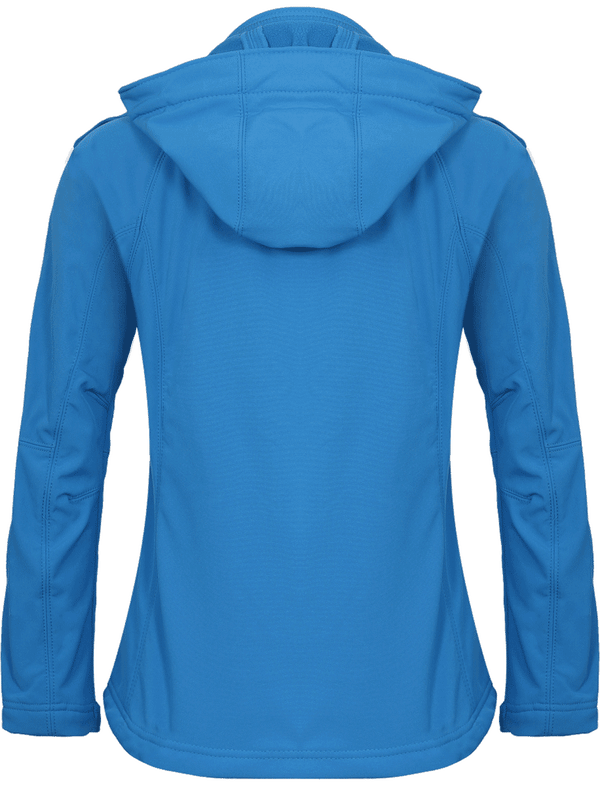 Veste softshell a capuche femme dos Azur Blue