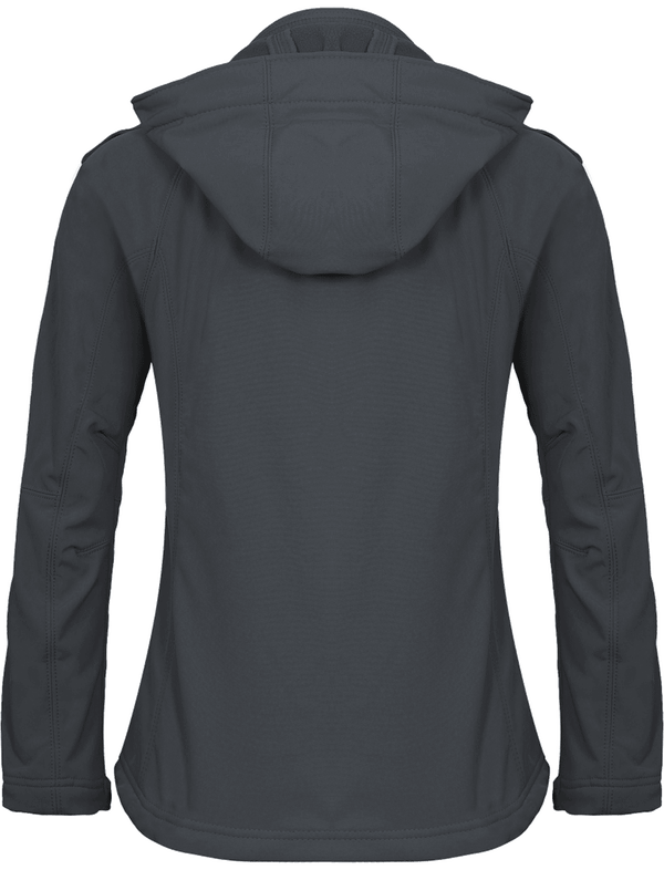 Veste softshell a capuche femme dos Dark Grey