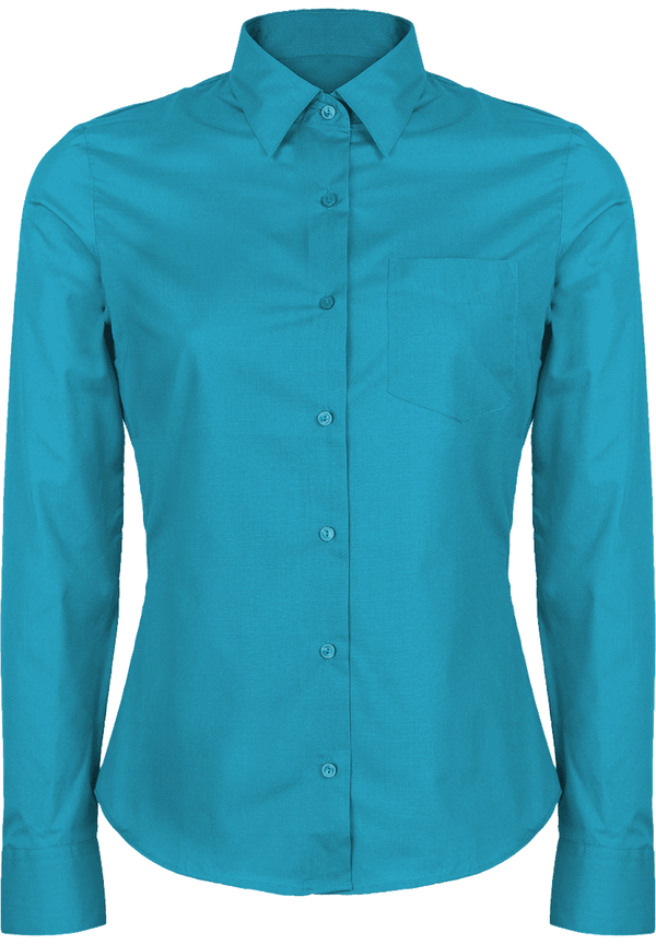 Découvrez Notre Chemise Manches Longues À Personnaliser  Bright Turquoise