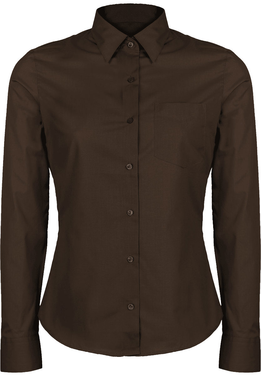 Discover Our Personalised Long Sleeve Shirt Women Brown