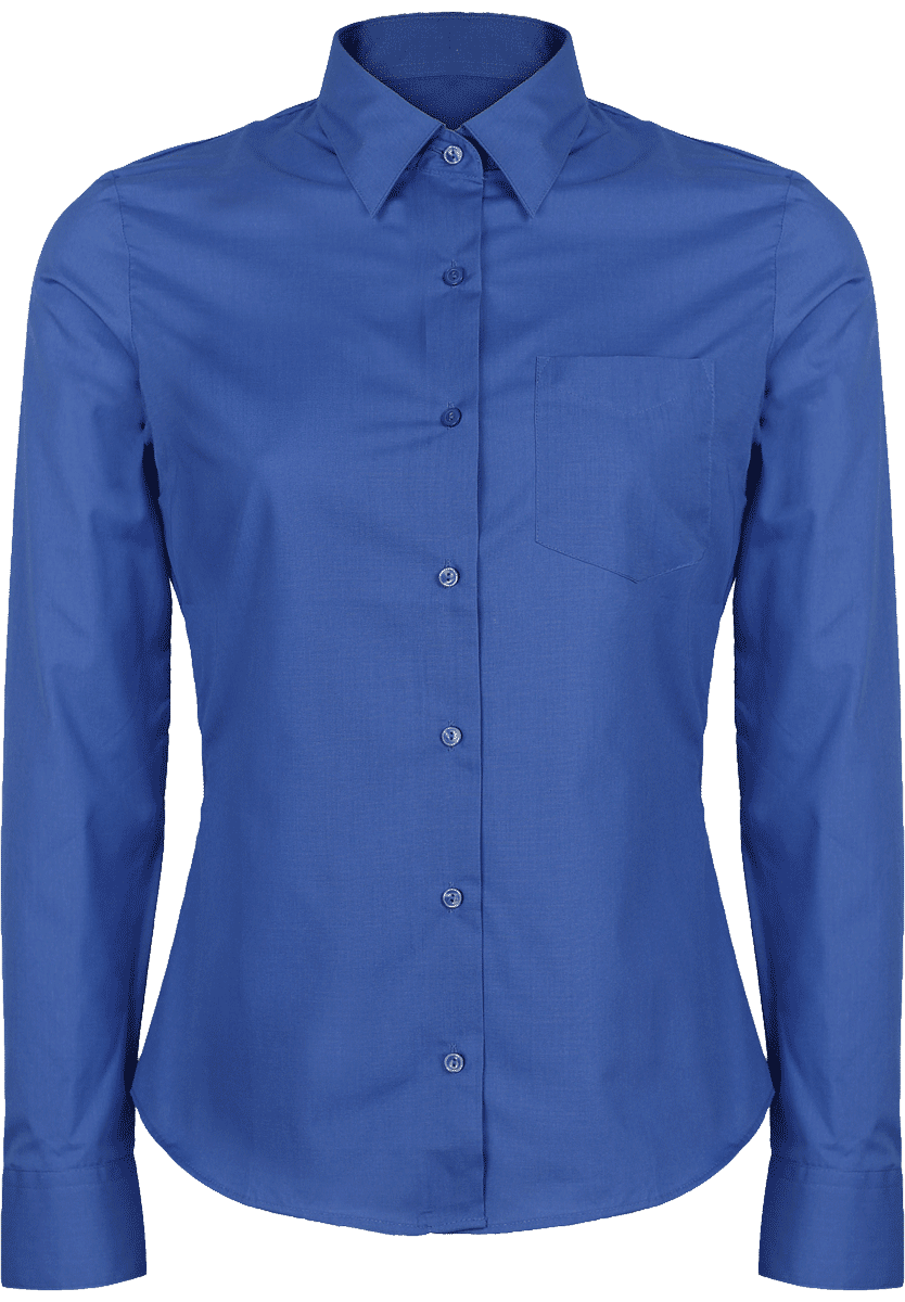 Discover Our Personalised Long Sleeve Shirt Women Light Royal Blue