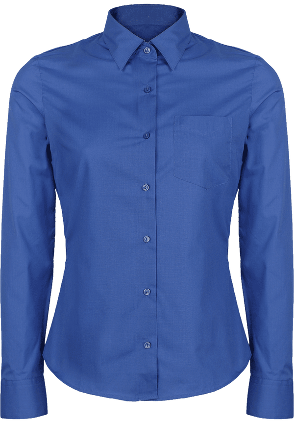 Discover Our Personalised Long Sleeve Shirt Women Light Royal Blue