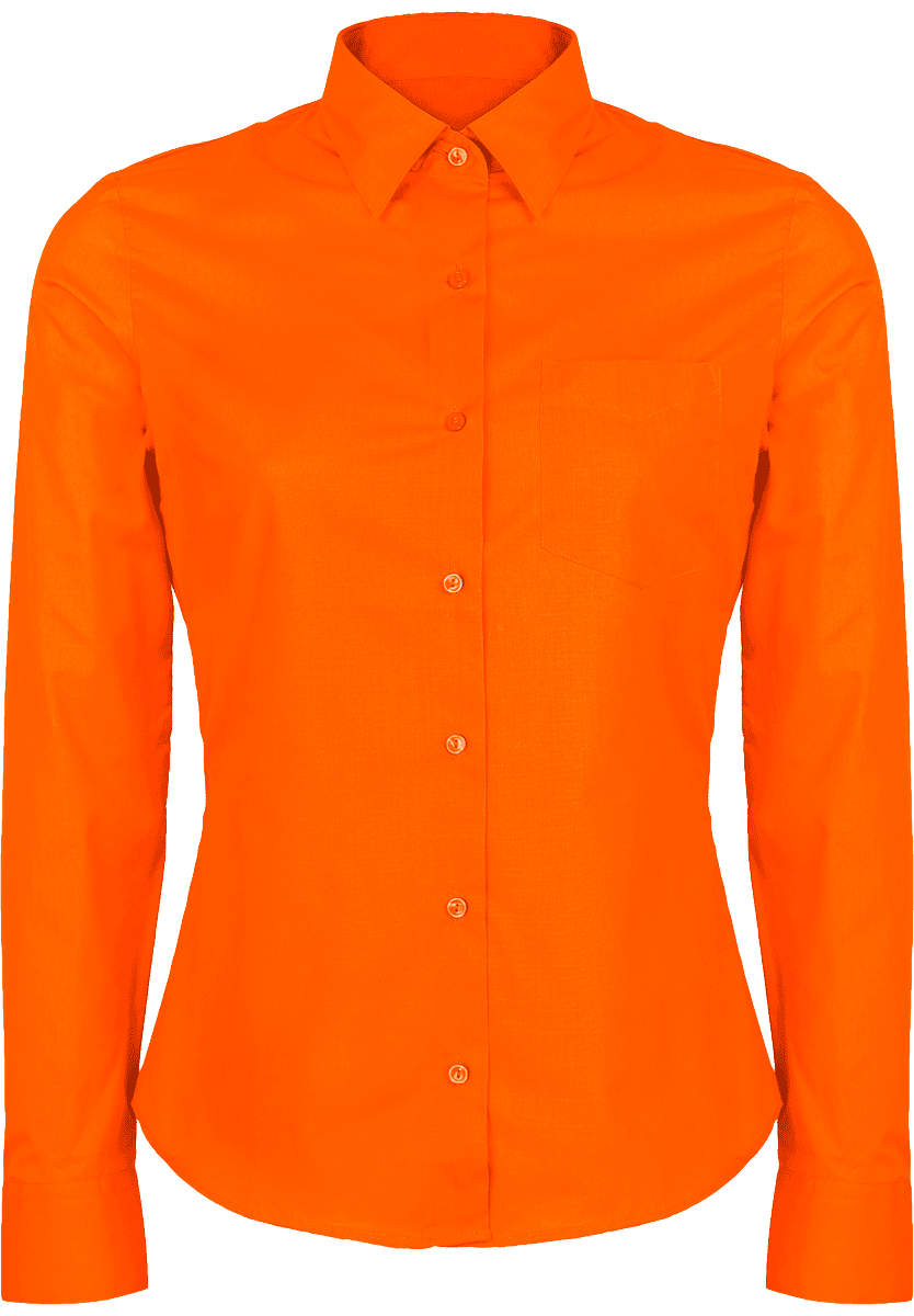 Discover Our Personalised Long Sleeve Shirt Women Orange