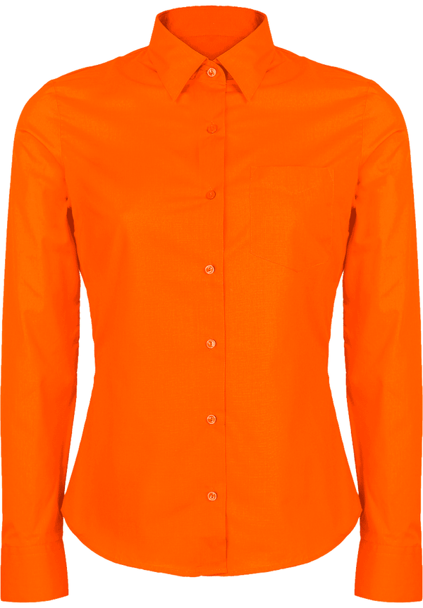 Découvrez Notre Chemise Manches Longues À Personnaliser  Orange