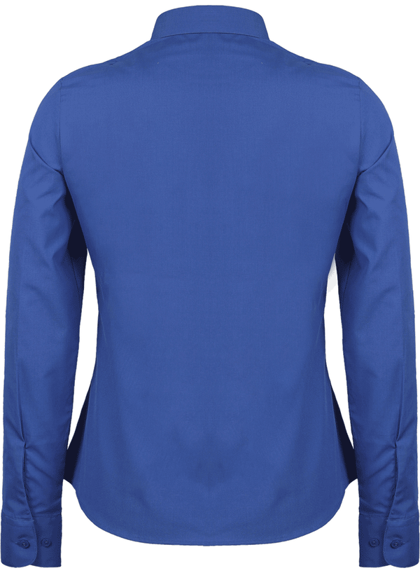 Chemise manches longues femme dos Light Royal Blue