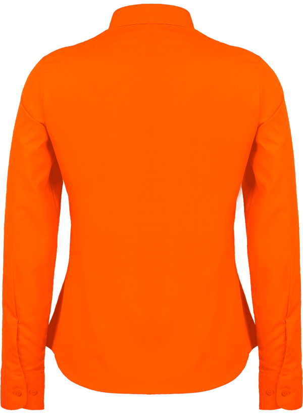 Chemise manches longues femme dos Orange