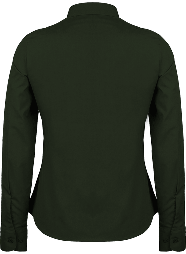 Chemise manches longues femme dos Forest Green